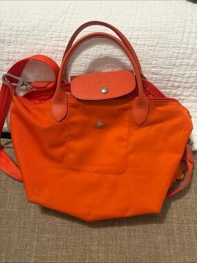 Longchamp Orange Women's Tote Bag - Classic  crossbody Top-Handle Shoulder Bag
